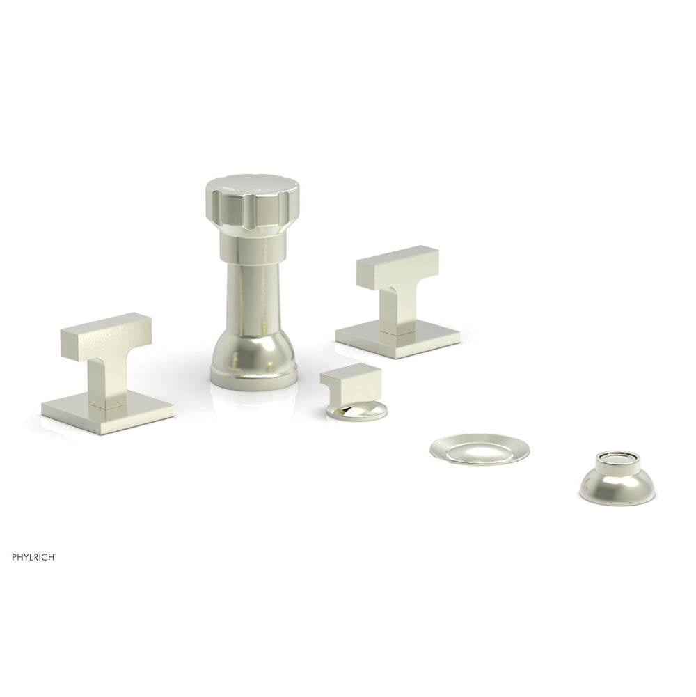 Phylrich - CROI - Four Hole Bidet Set - Lever Handles - Satin Nickel