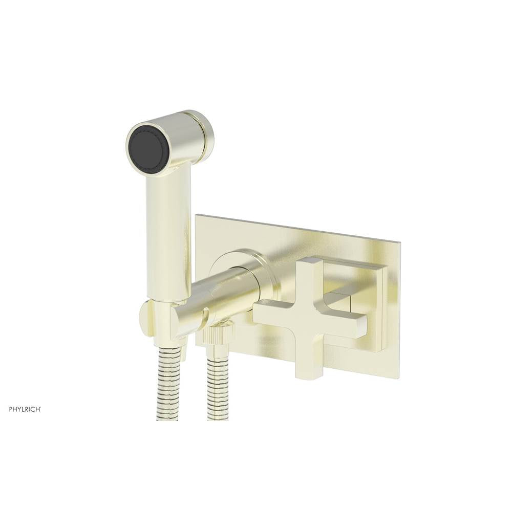Phylrich - CROI - Wall Mounted Bidet - Cross Handle - Satin Nickel