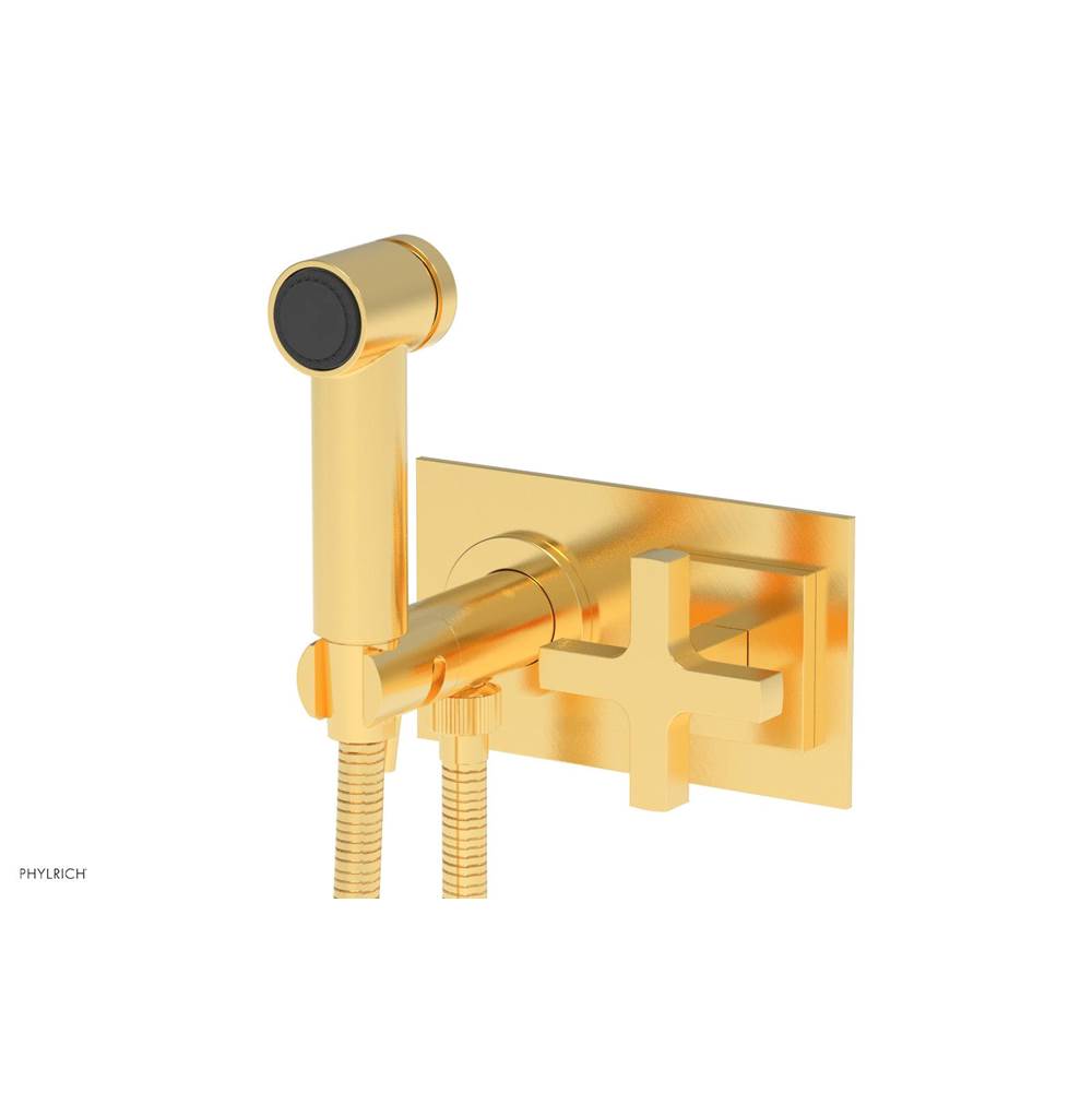 Phylrich - CROI - Wall Mounted Bidet - Cross Handle - Satin Gold