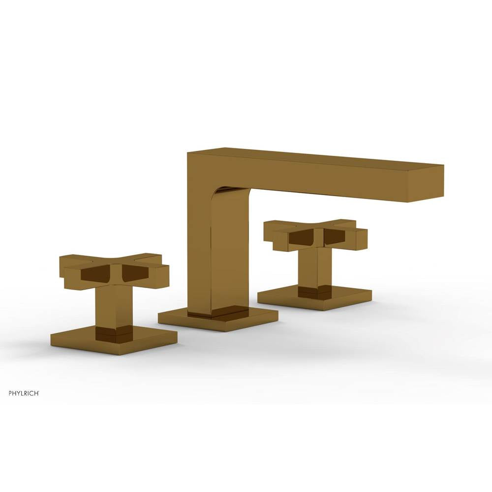 Phylrich - CROI - Widespread Faucet - Low Spout Cross Handles - French Brass