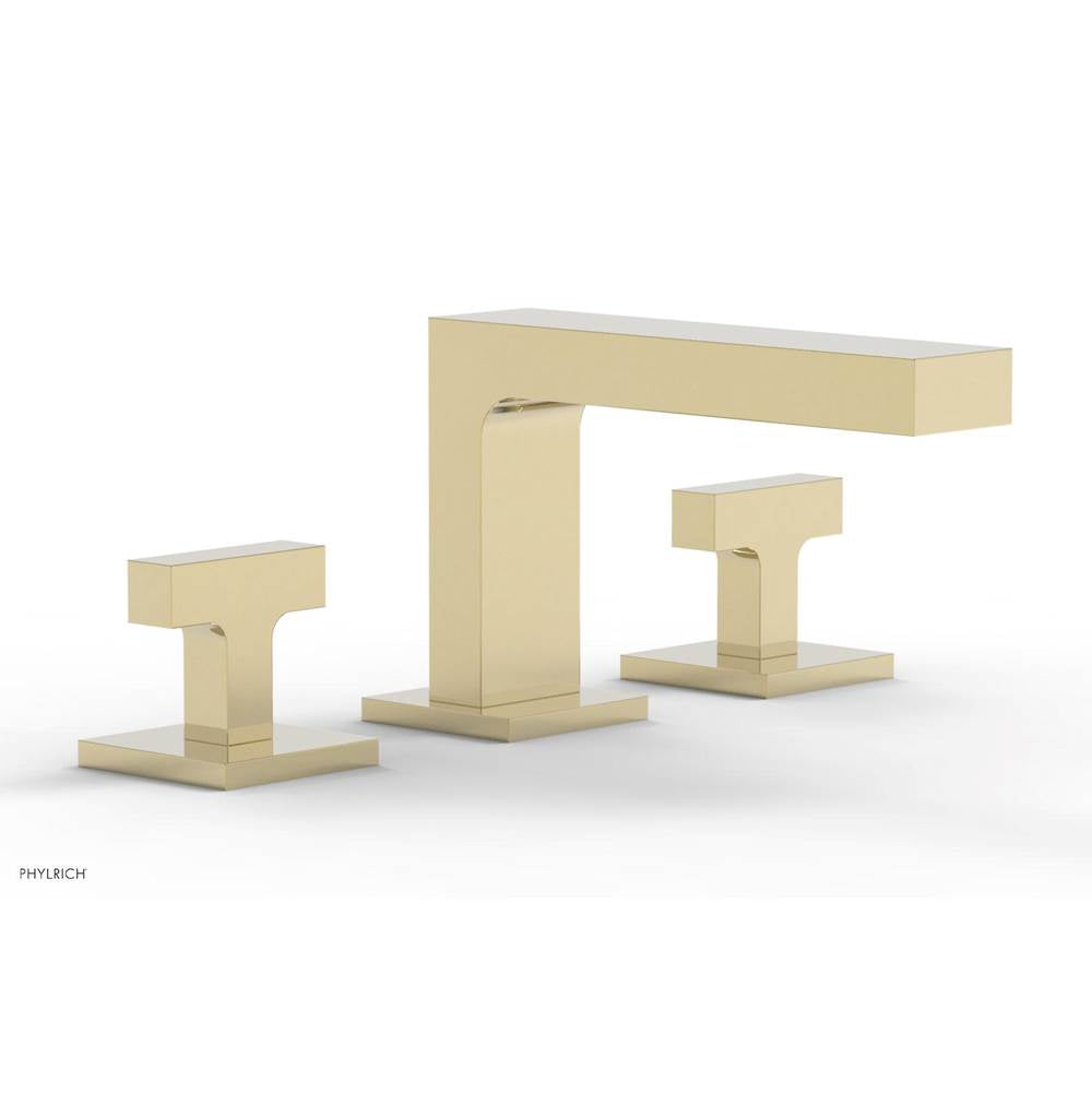 Phylrich - CROI - Widespread Faucet - Low Spout Lever Handles - Polished Brass Uncoated