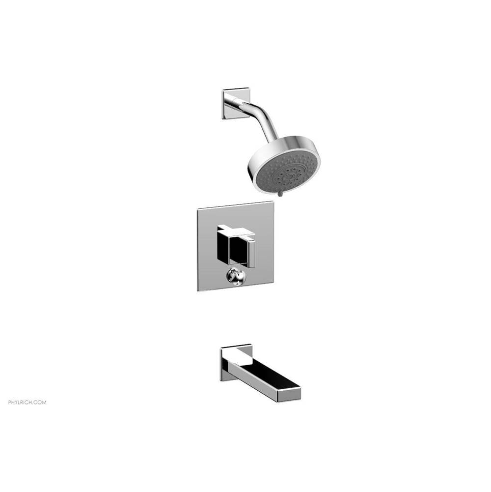 Phylrich - MIX Pressure Balance Tub and Shower Set - Blade Handle 290-26 - Polished Brass
