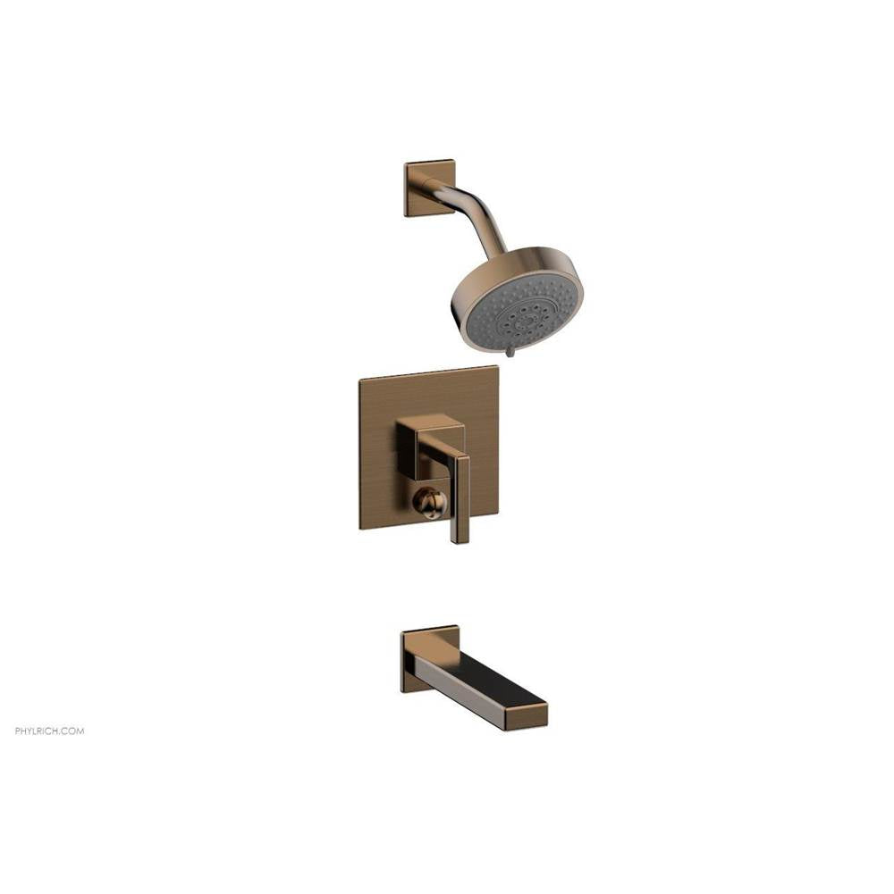 Phylrich - MIX Pressure Balance Tub and Shower Set - Lever Handle 290-27 - Old English Brass