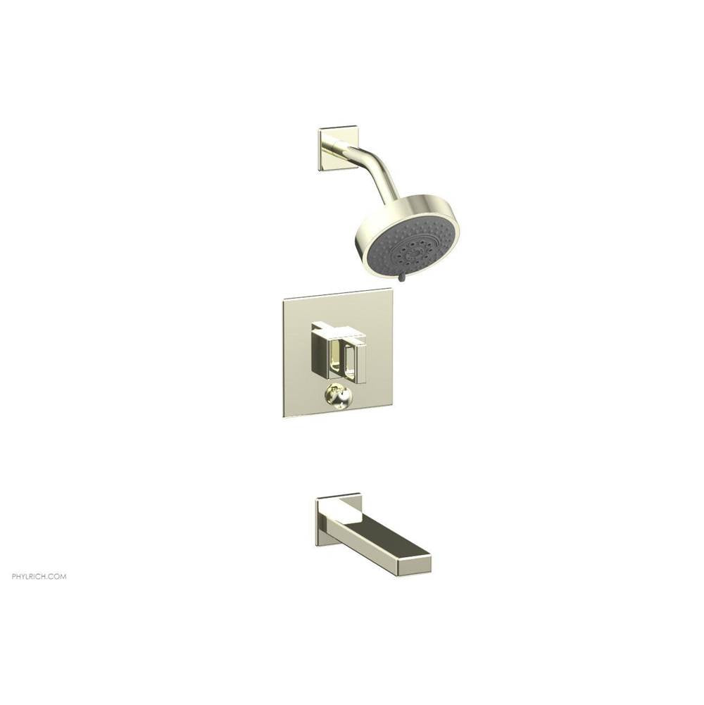 Phylrich - MIX Pressure Balance Tub and Shower Set - Ring Handle 290-28 - Burnished Nickel