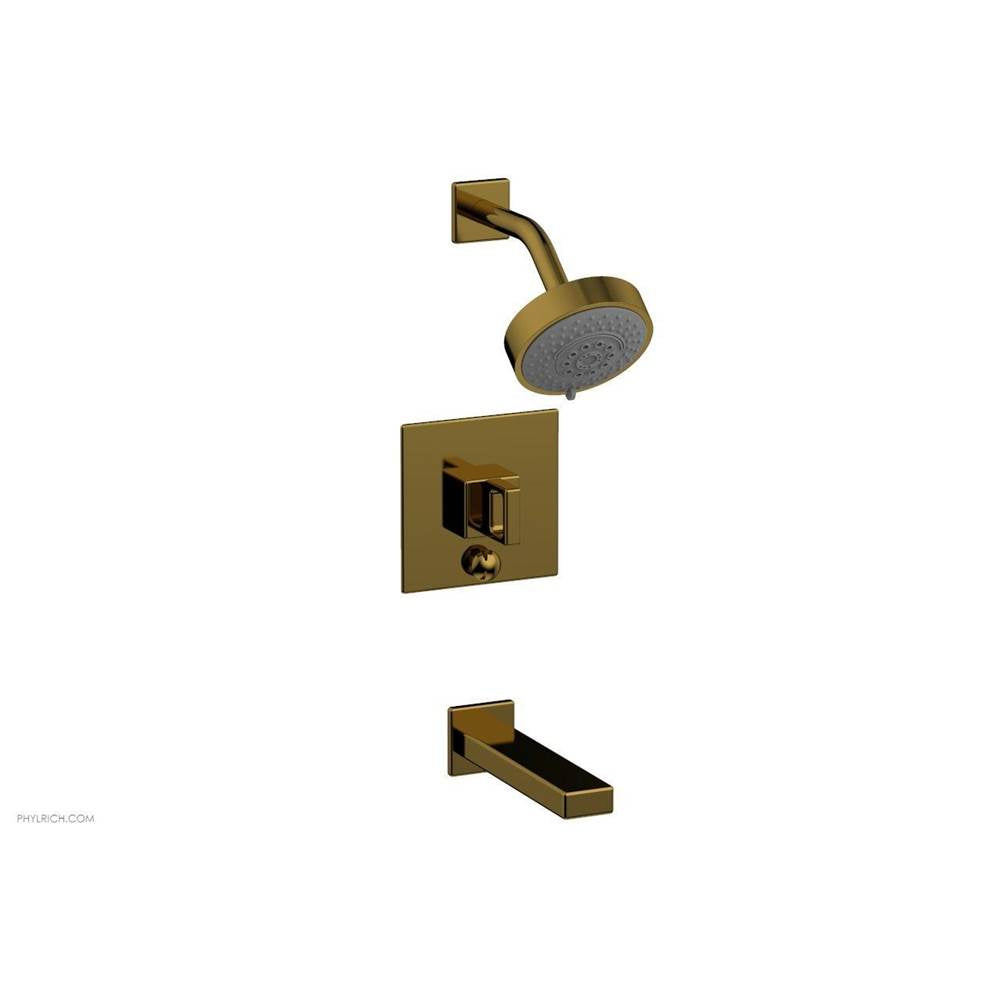 Phylrich - MIX Pressure Balance Tub and Shower Set - Ring Handle 290-28 - Polished Gold