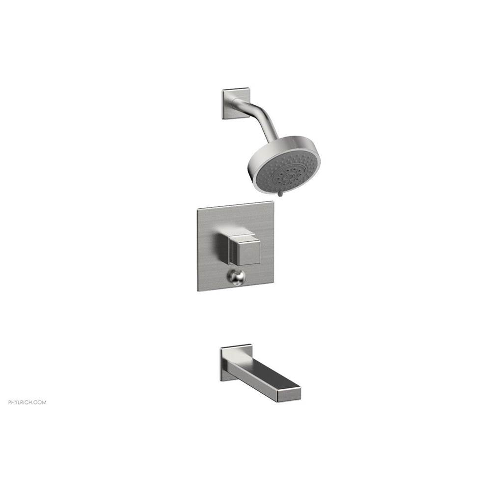 Phylrich - MIX Pressure Balance Tub and Shower Set - Cube Handle 290-29 - Satin chrome