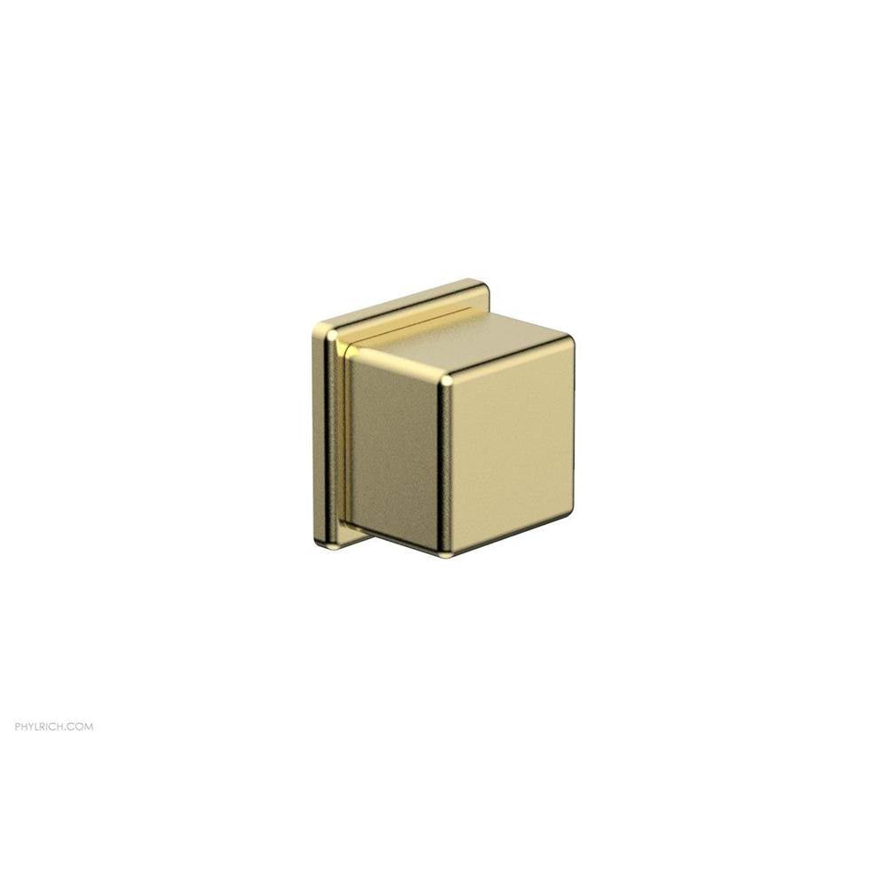 Phylrich - MIX Volume Control/Diverter Trim - Cube Handle 290-38 - Old English Brass