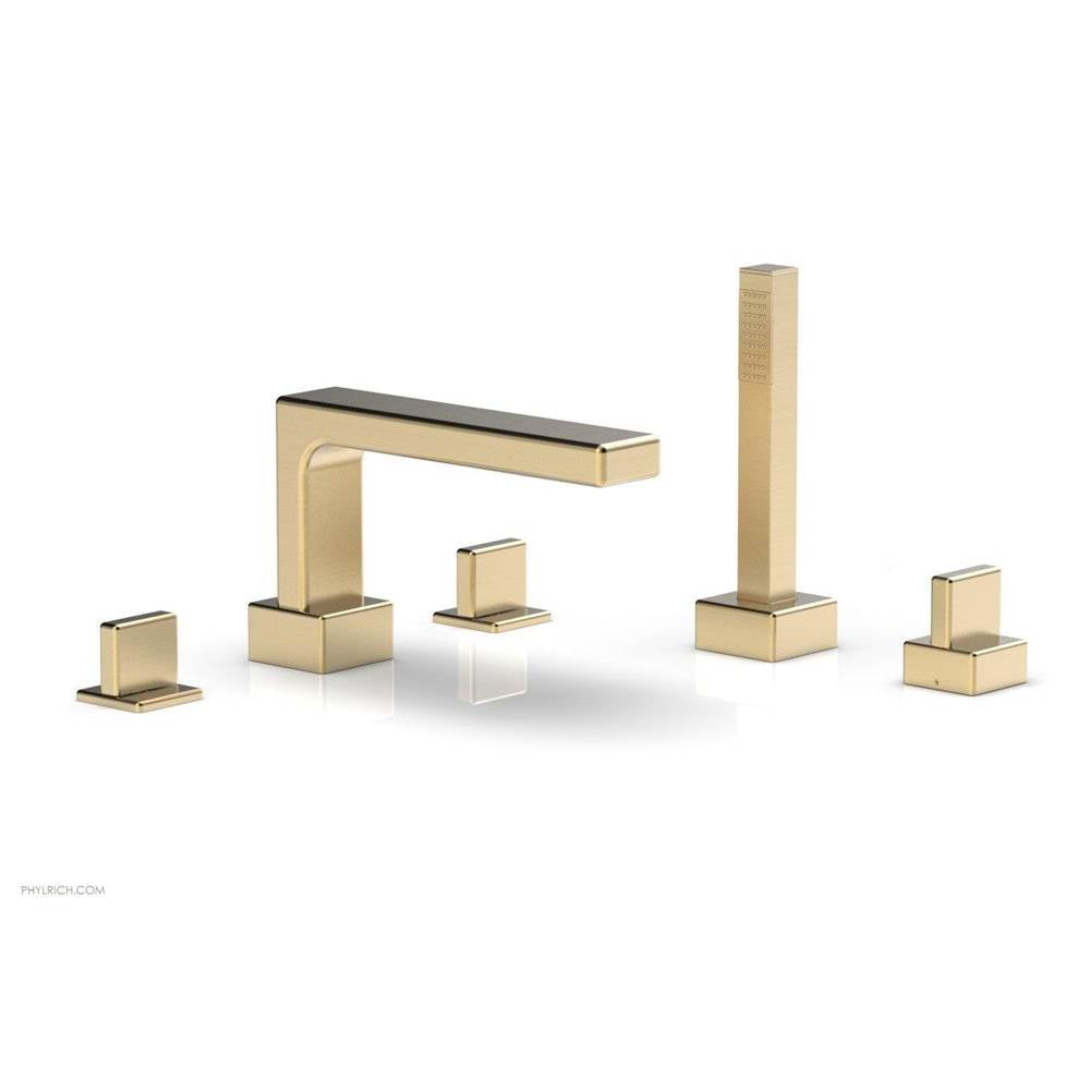 Phylrich - Deck Tub W H/S, Blade - Satin Brass