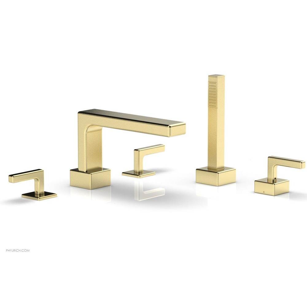 Phylrich - Deck Tub W H/S, Lever - Polished Brass Uncoated