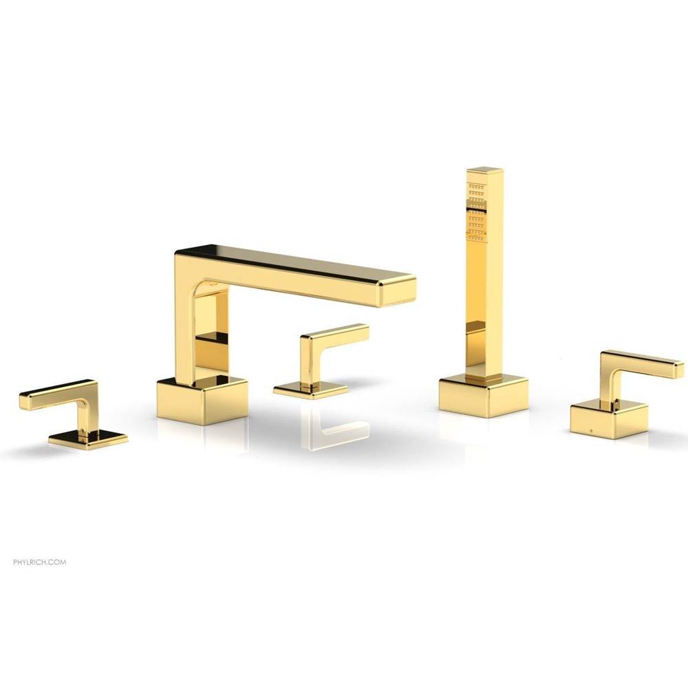 Phylrich - Deck Tub W H/S, Lever - Polished Gold