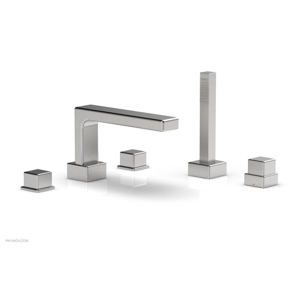 Phylrich - Deck Tub W H/S, Cube - Satin chrome