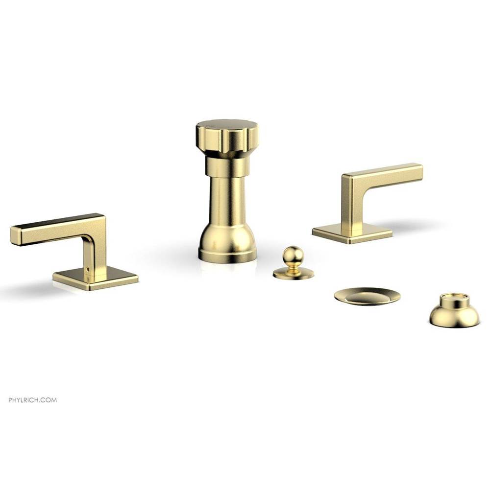 Phylrich - 4 Hole Bidet Lever Hdl - Polished Brass Uncoated