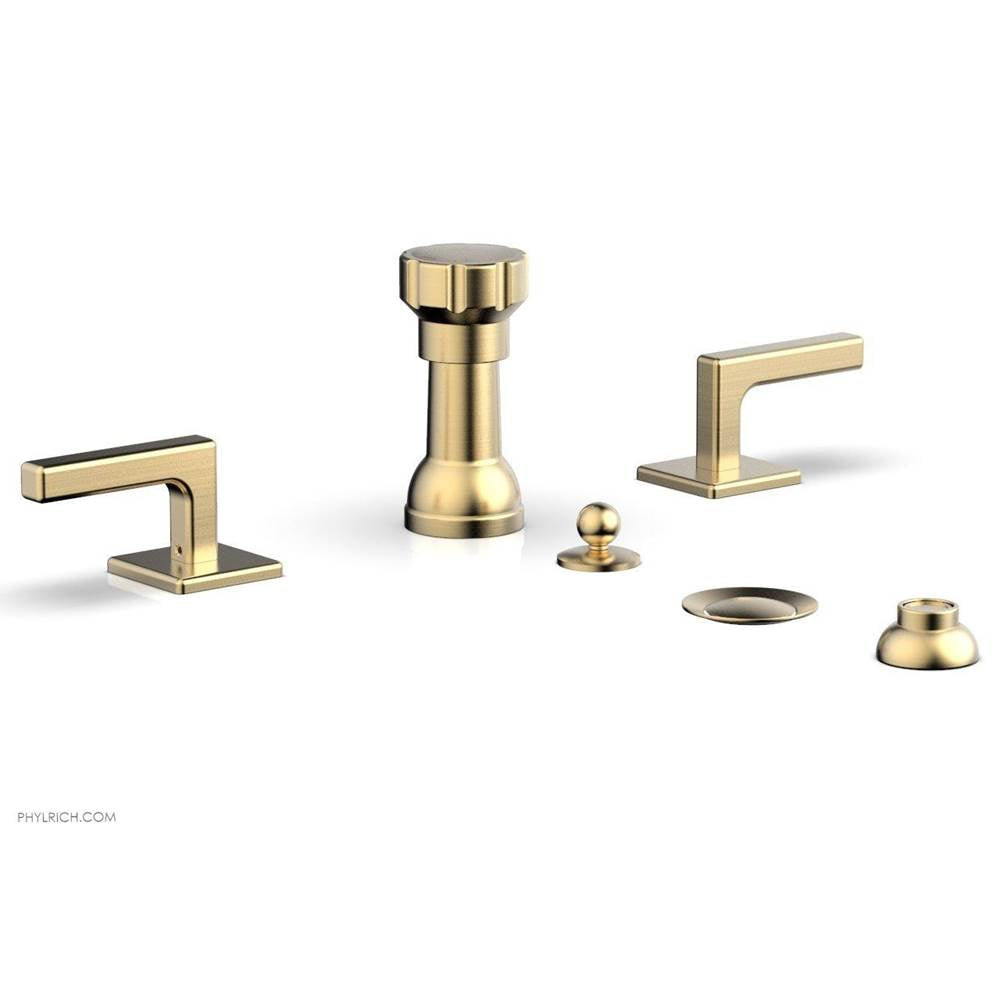 Phylrich - 4 Hole Bidet Lever Hdl - Satin Brass