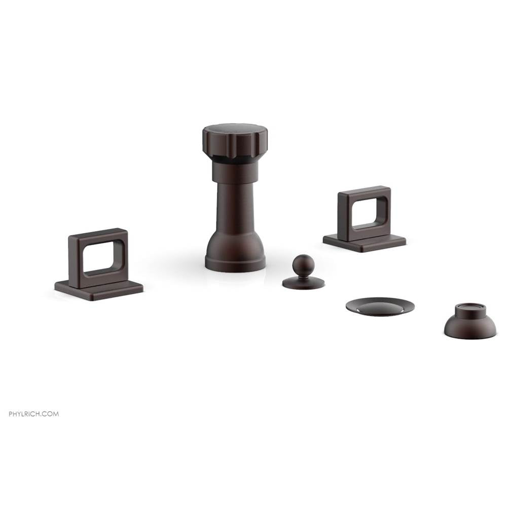 Phylrich - 4 Hole Bidet Set, Ring Hdls, Mix Series - Weathered Copper