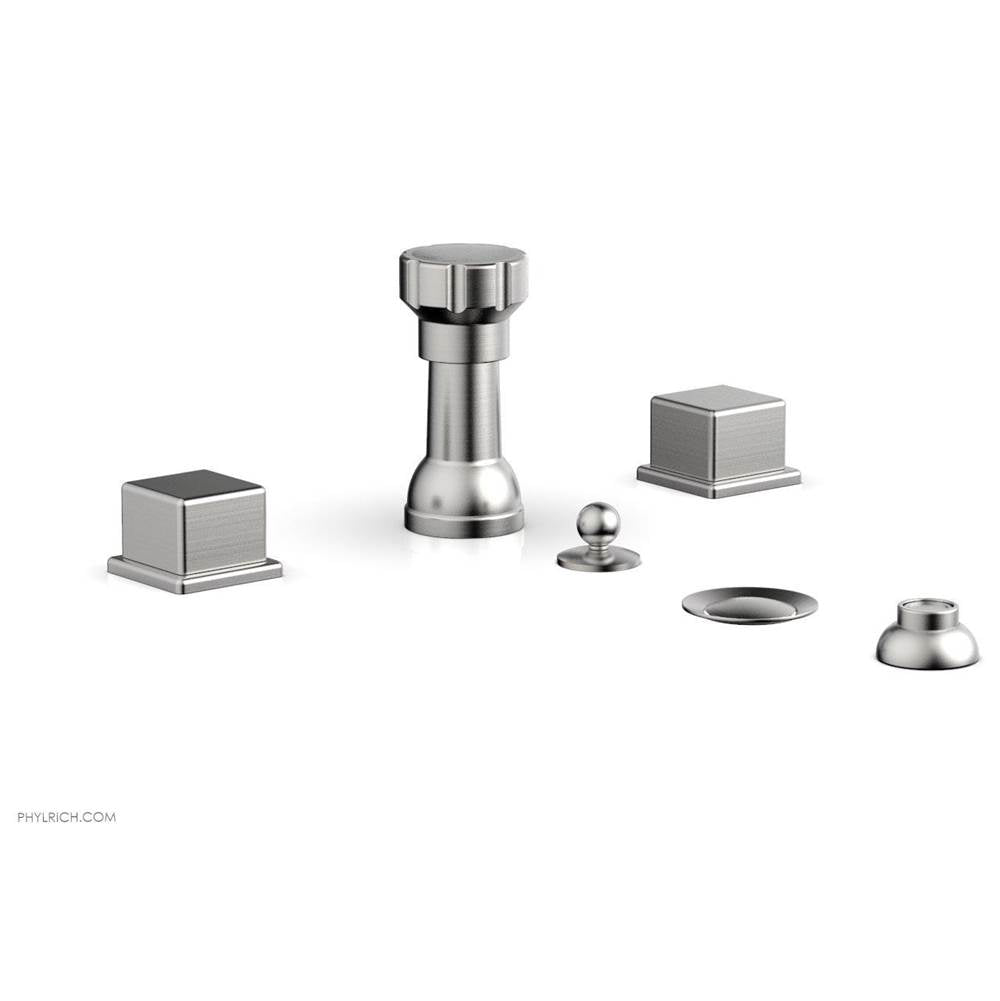 Phylrich - 4 Hole Bidet Cube Hdl - Satin chrome