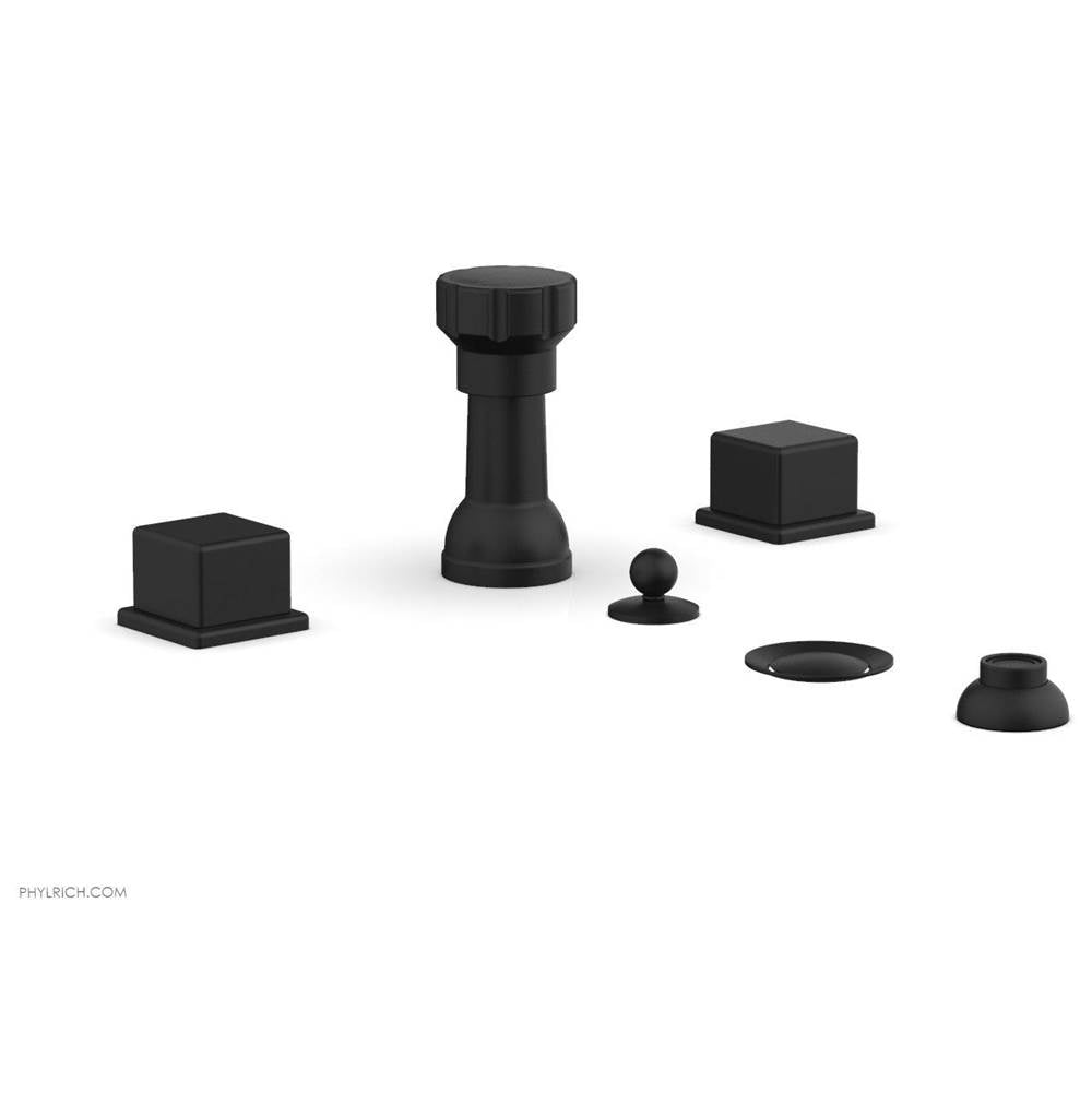 Phylrich - 4 Hole Bidet Cube Hdl - Matte Black