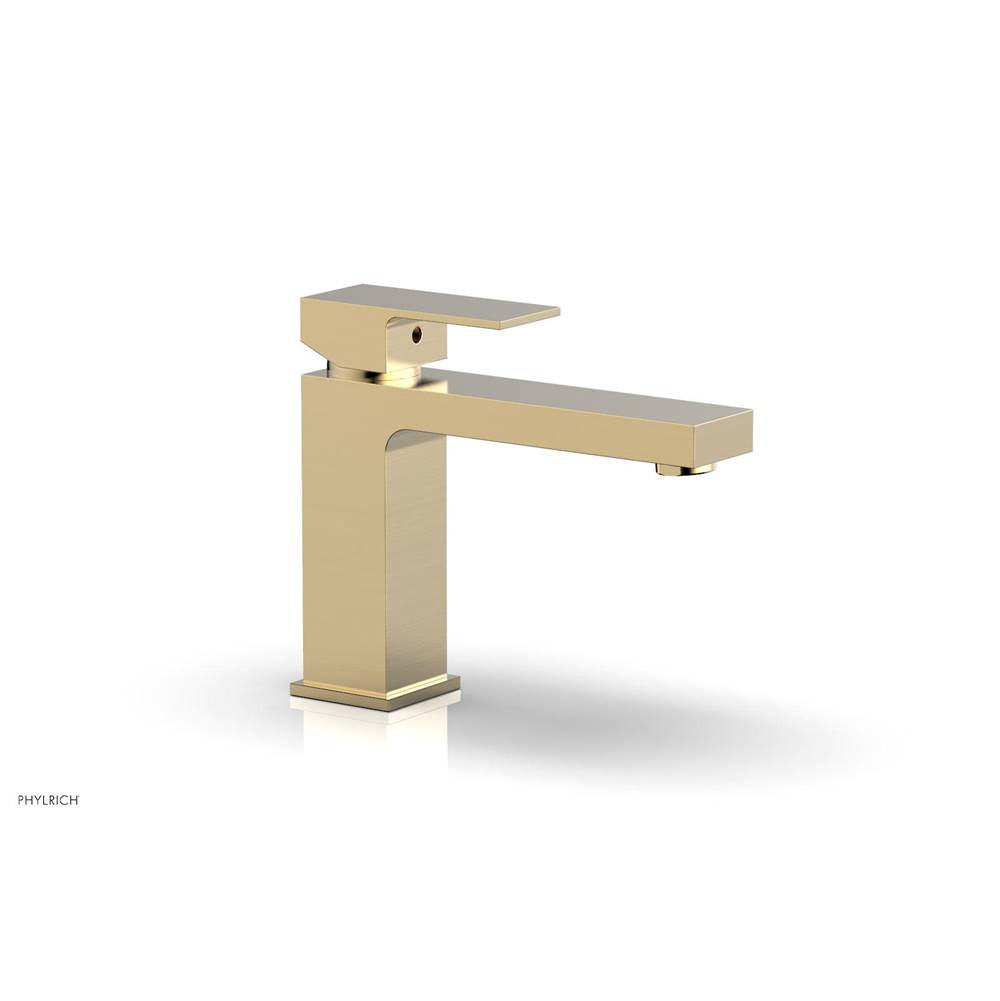 Phylrich - MIX Single Hole Lavatory Faucet Blade Handle 4-3/4'' Height 290L-06 - Satin Brass