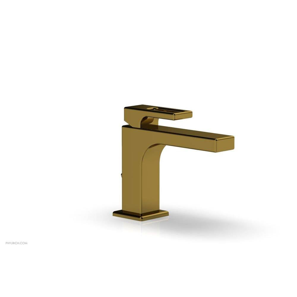Phylrich - MIX Single Hole Lavatory Faucet Ring Handle 4-3/4'' Height 290L-07 - Satin Gold