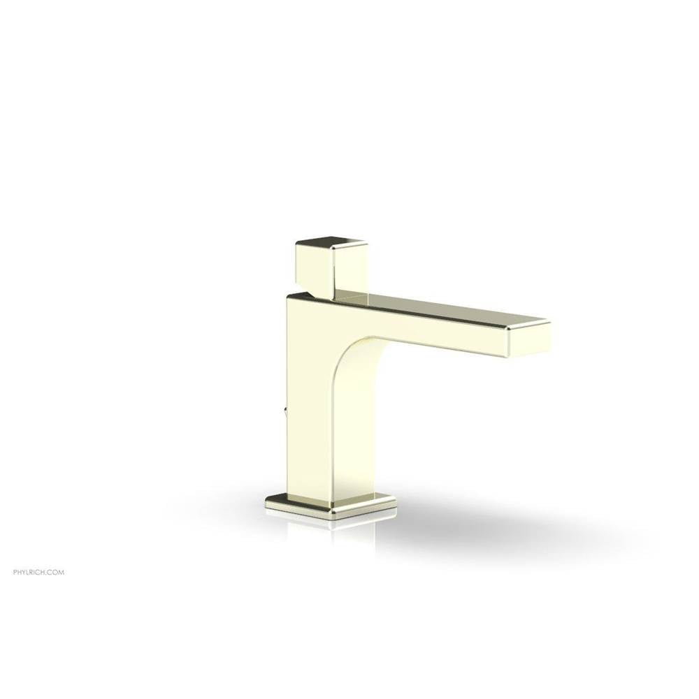Phylrich - MIX Single Hole Lavatory Faucet Cube Handle 4-3/4'' Height 290L-08 - Polished Brass Uncoated