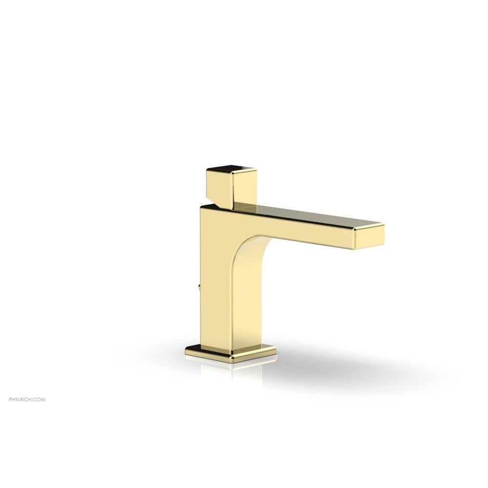 Phylrich - MIX Single Hole Lavatory Faucet Cube Handle 4-3/4'' Height 290L-08 - Polished Gold