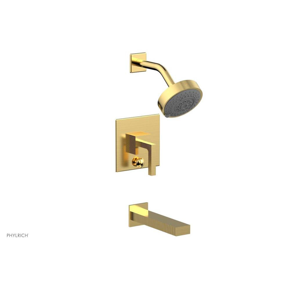 Phylrich - STRIA Pressure Balance Tub and Shower Set 291-27 - Satin Gold