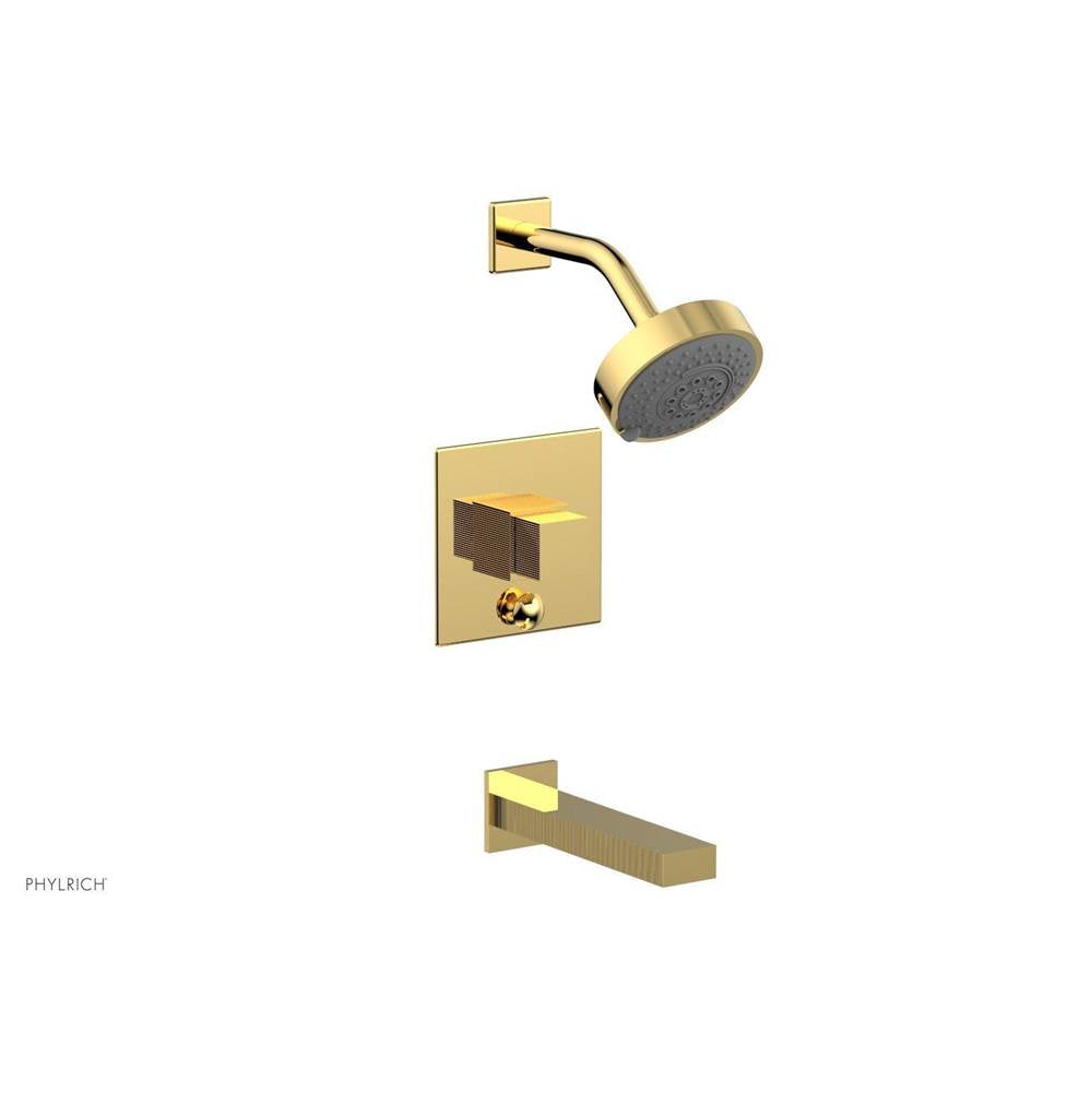 Phylrich - STRIA Pressure Balance Tub and Shower Set 291-29 - Polished Gold