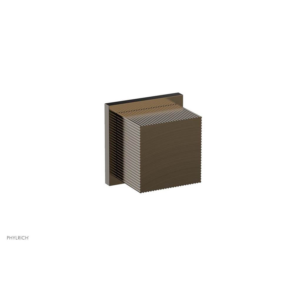 Phylrich - STRIA Volume Control/Diverter Trim Cube Handle 291-38 - Antique Brass
