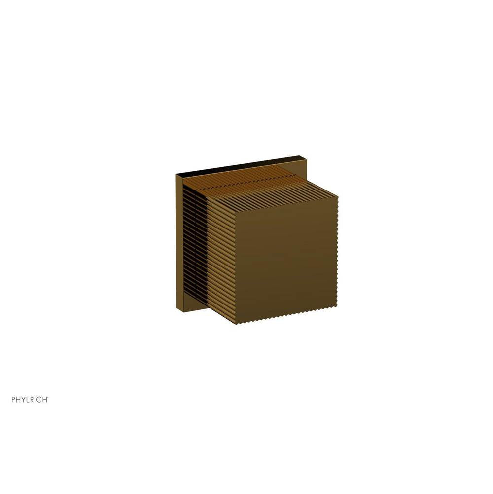 Phylrich - STRIA Volume Control/Diverter Trim Cube Handle 291-38 - Polished Gold