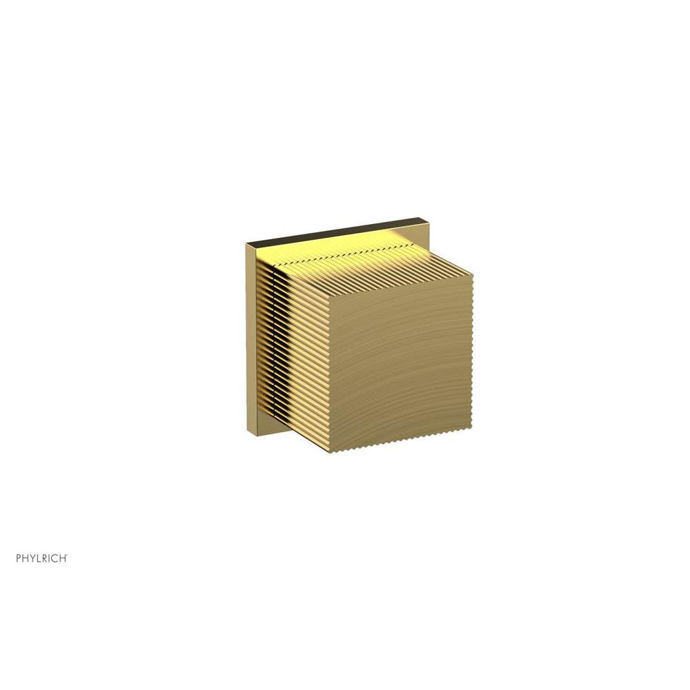 Phylrich - STRIA Volume Control/Diverter Trim Cube Handle 291-38 - Satin Gold