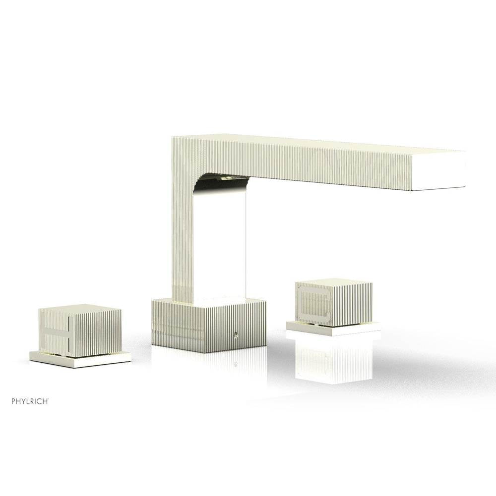 Phylrich - STRIA Deck Tub Set Cube Handles 291-43 - Burnished Nickel