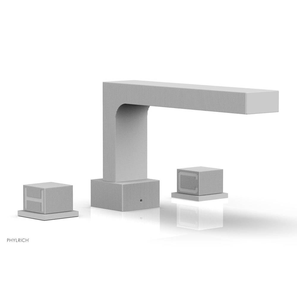Phylrich - STRIA Deck Tub Set Cube Handles 291-43 - Satin White