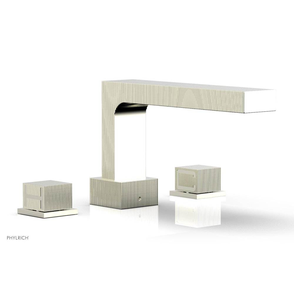 Phylrich - STRIA Deck Tub Set Cube Handles 291-43 - Polished Brass