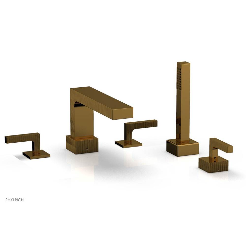 Phylrich - STRIA Deck Tub Set with Hand Shower 291-49 - Polished Gold