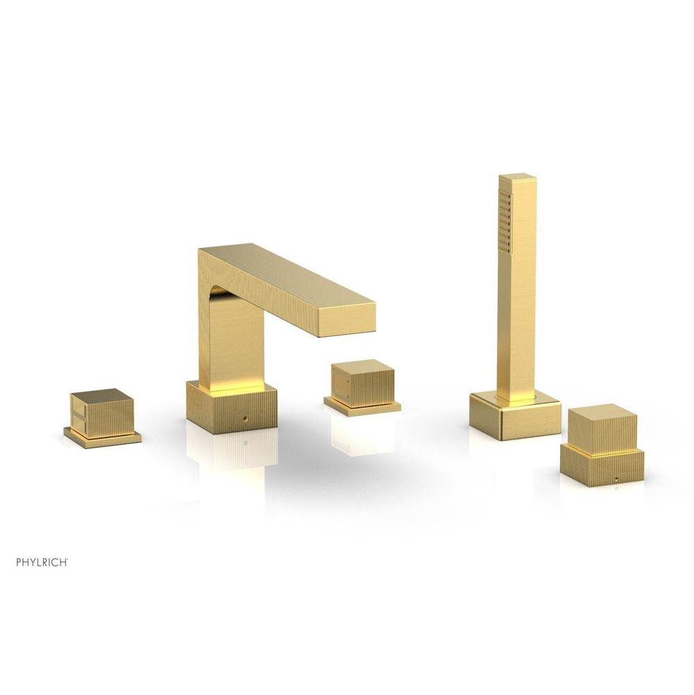 Phylrich - Deck Tub W/Hsm Cube - Burnished Gold