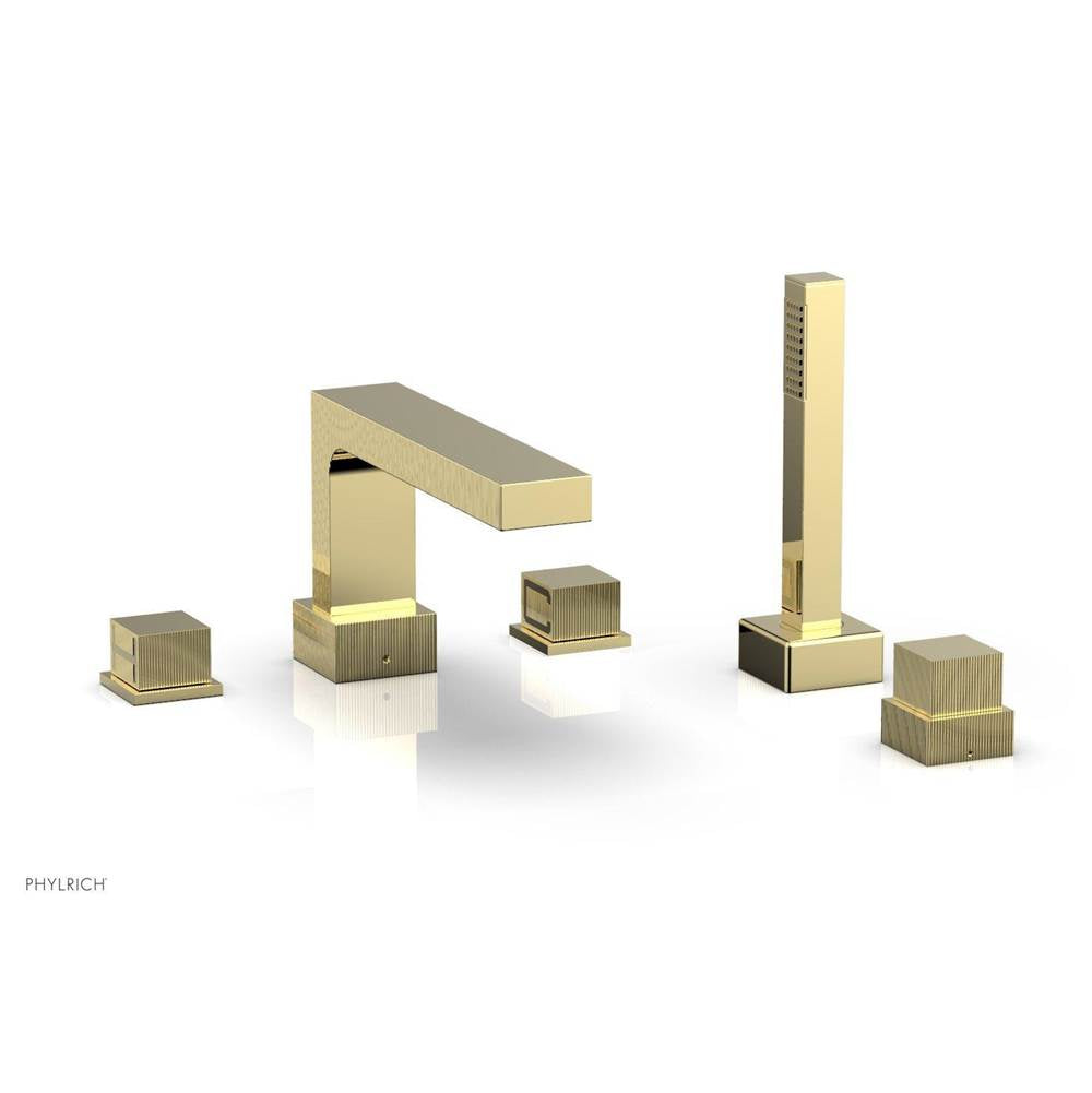 Phylrich - STRIA Deck Tub Set with Hand Shower 291-51 - Polished Brass