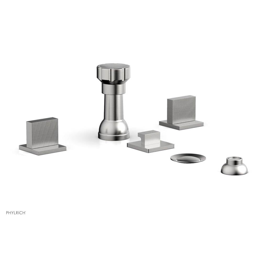 Phylrich - 4 Hole Bidet Set, Blade - Satin chrome