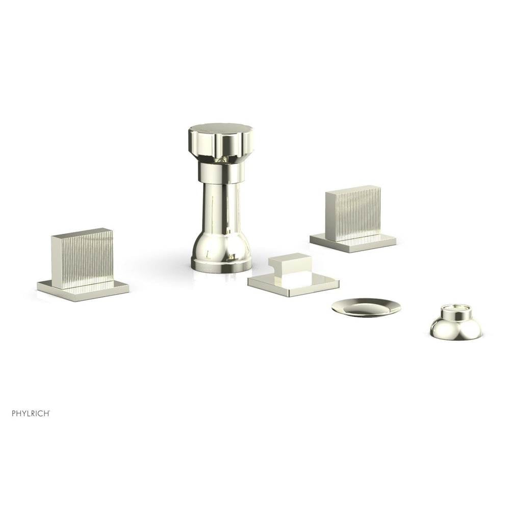 Phylrich - 4 Hole Bidet Set, Blade - Burnished Nickel