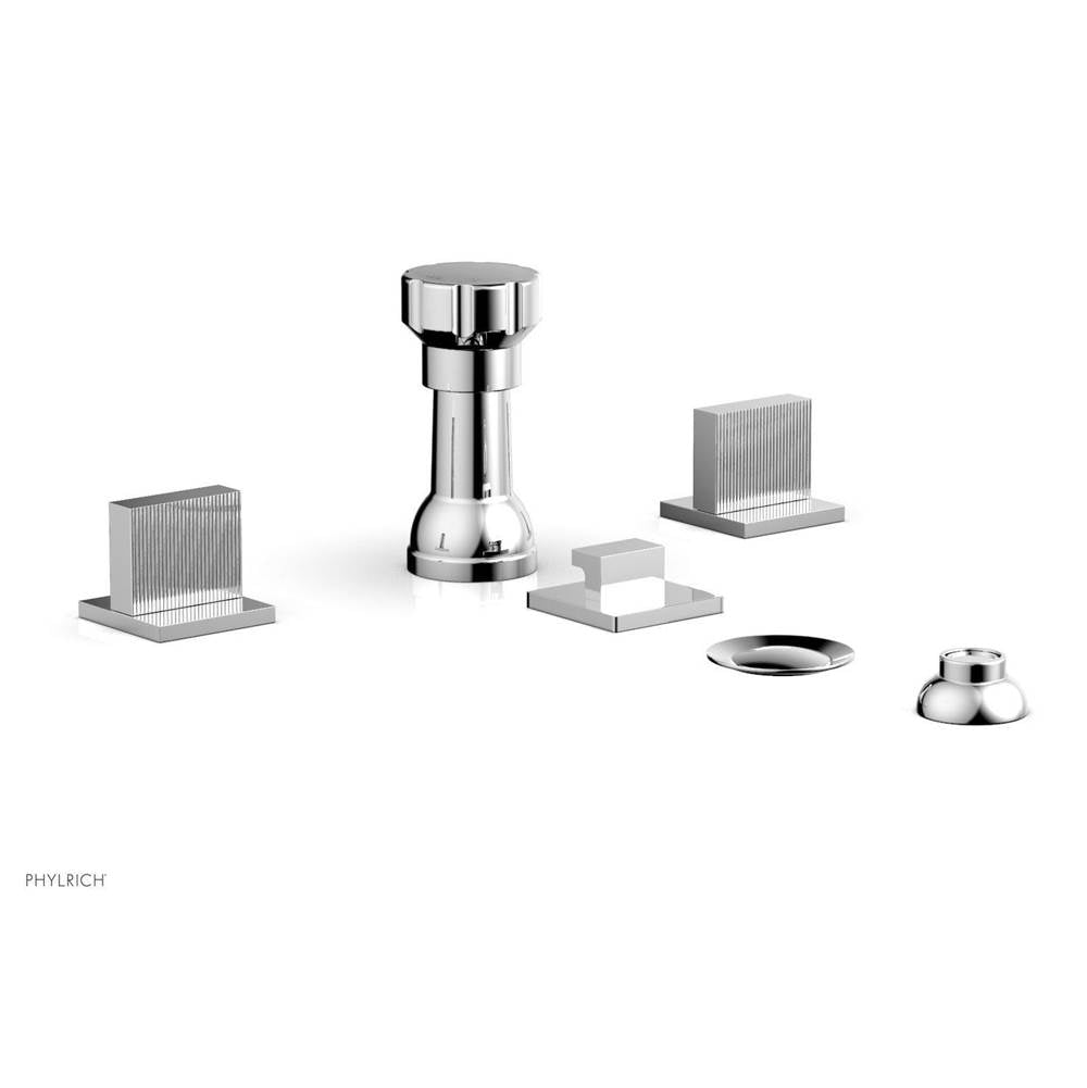 Phylrich - 4 Hole Bidet Set, Blade - Polished Chrome