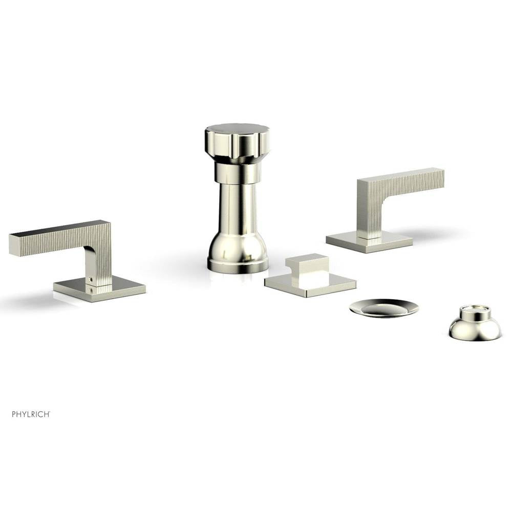 Phylrich - 4 Hole Bidet Set, Lever - Satin Nickel