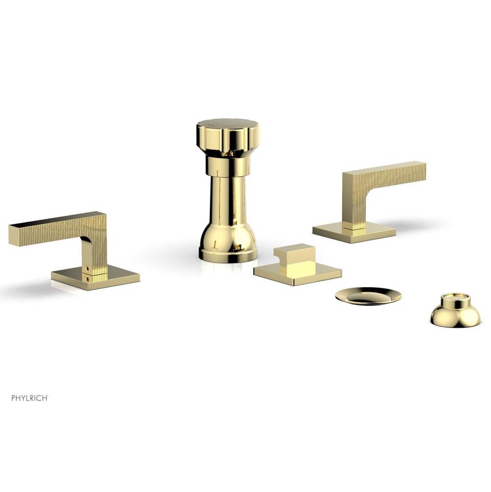 Phylrich - 4 Hole Bidet Set, Lever - Polished Brass