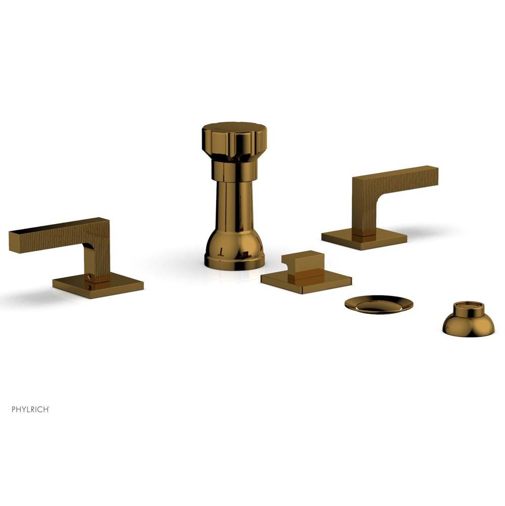 Phylrich - 4 Hole Bidet Set, Lever - French Brass