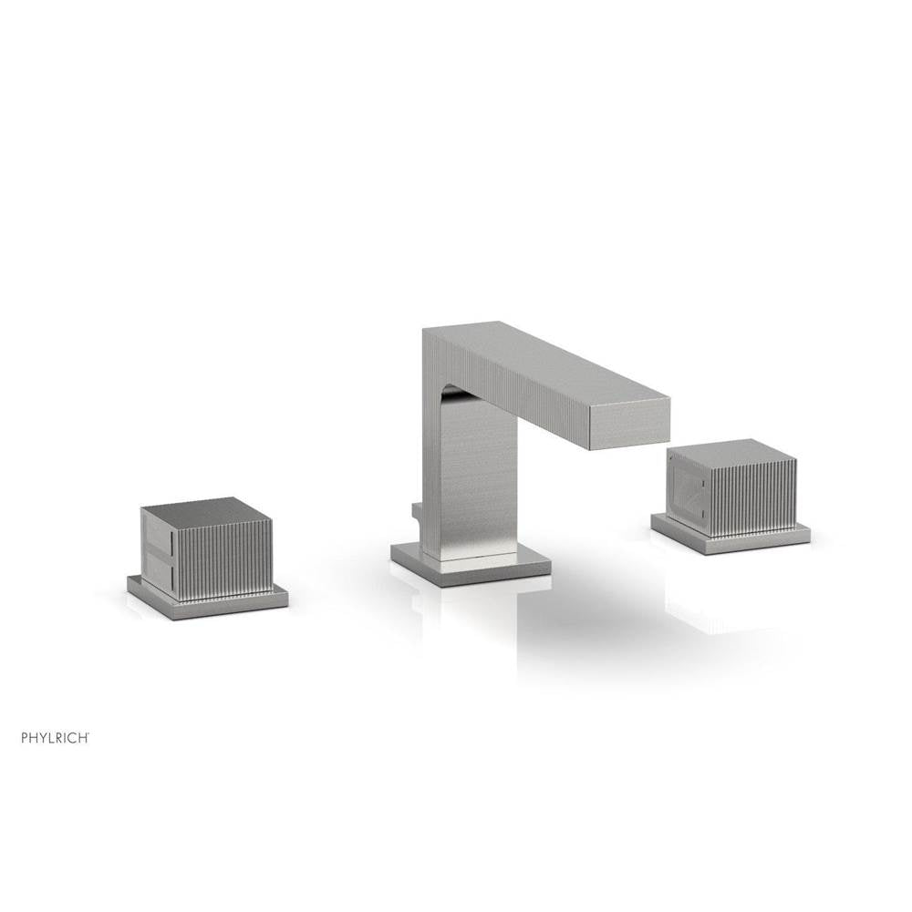 Phylrich - STRIA Widespread Faucet Cube Handles 291L-04 - Pewter