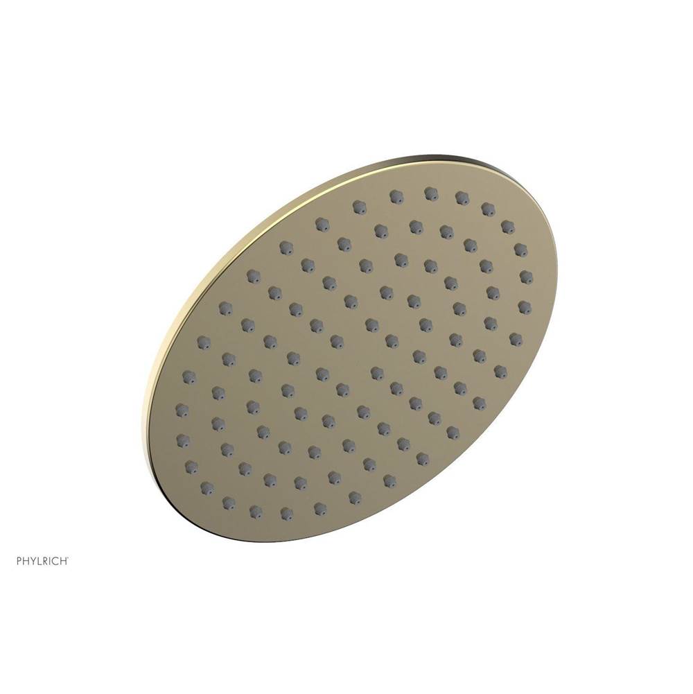 Phylrich - Rnd Shwr Head 8'' Dia - Polished Brass Uncoated