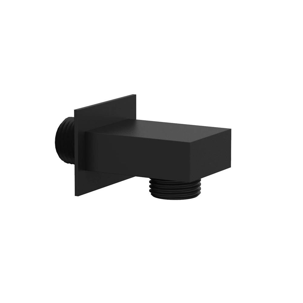 Phylrich - Matte Black Square Handshower Outlet Elbow - Matte Black