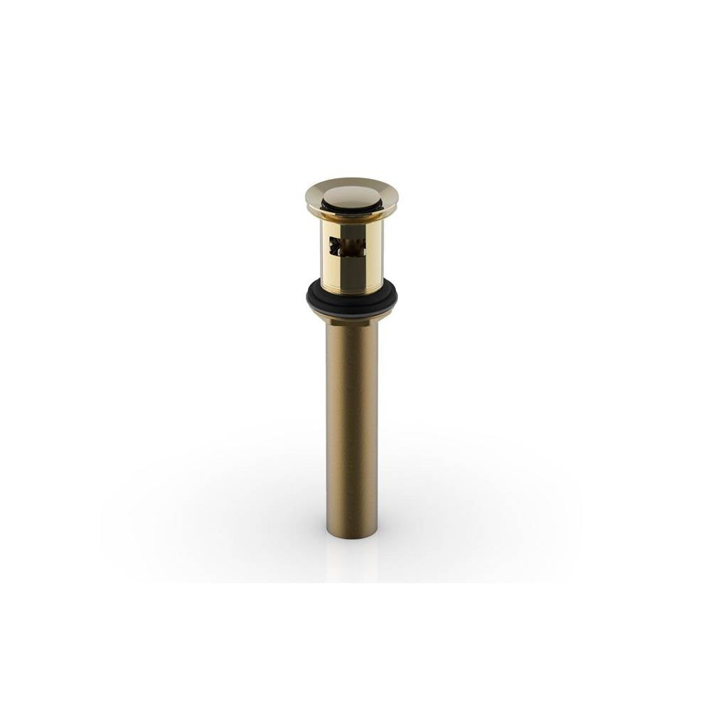 Phylrich - Push To Close Drain W Overflow - Polished Brass Uncoated