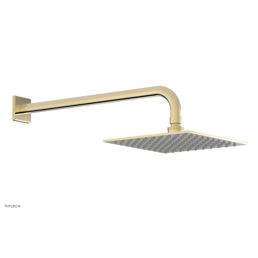 Phylrich - 8'' Square Shower Head - Polished Brass Uncoated