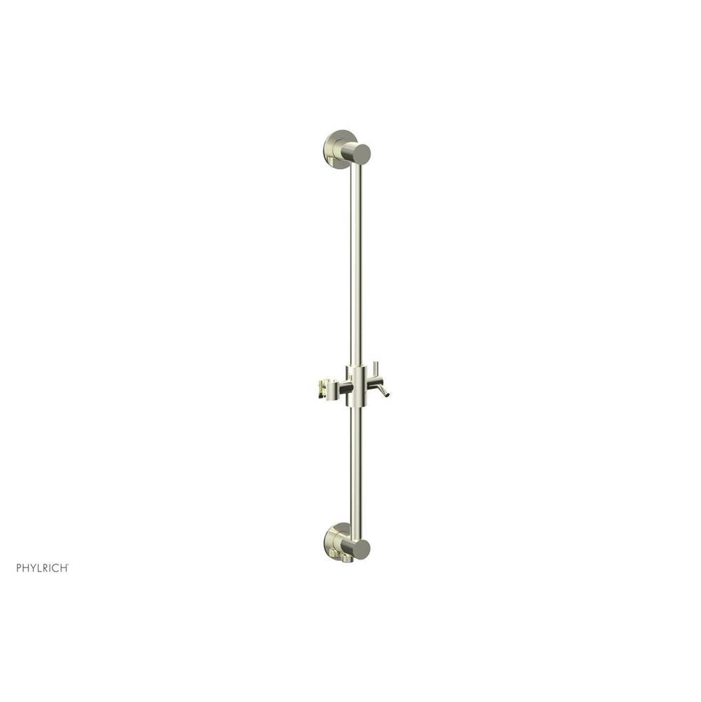 Phylrich - Burnished Nickel Modern 24'' Handshower Slide Bar With Holder And Integrated Outlet - Burnished Nickel