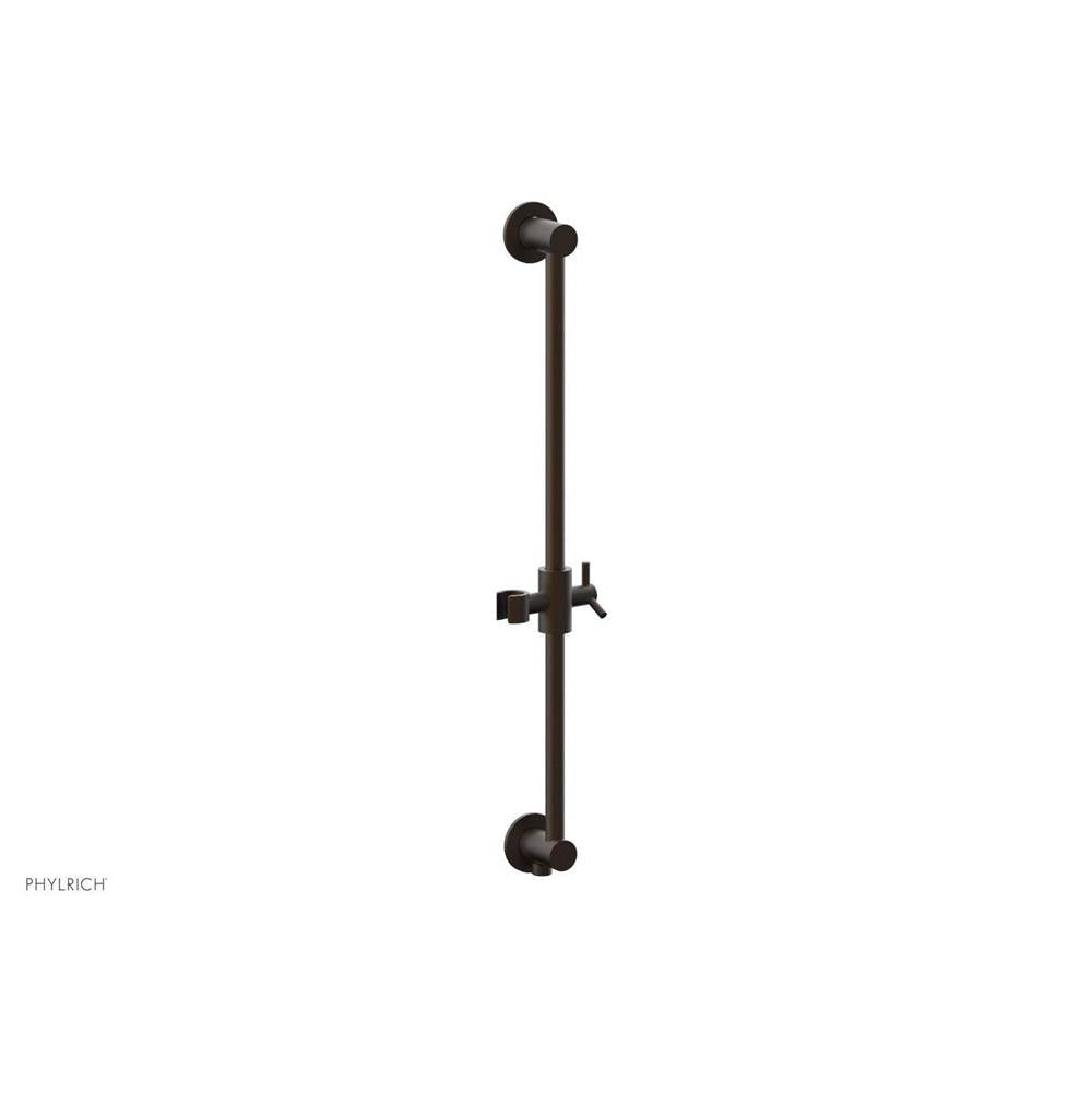 Phylrich - Oil Rubbed Bronze Modern 24'' Handshower Slide Bar With Holder And Integrated Outlet - Oil Rubbed Bronze