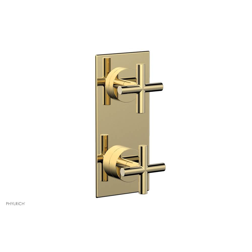 Phylrich - 2 Cross Handle Trim Kit (Ts & Bp) - Polished Brass Uncoated