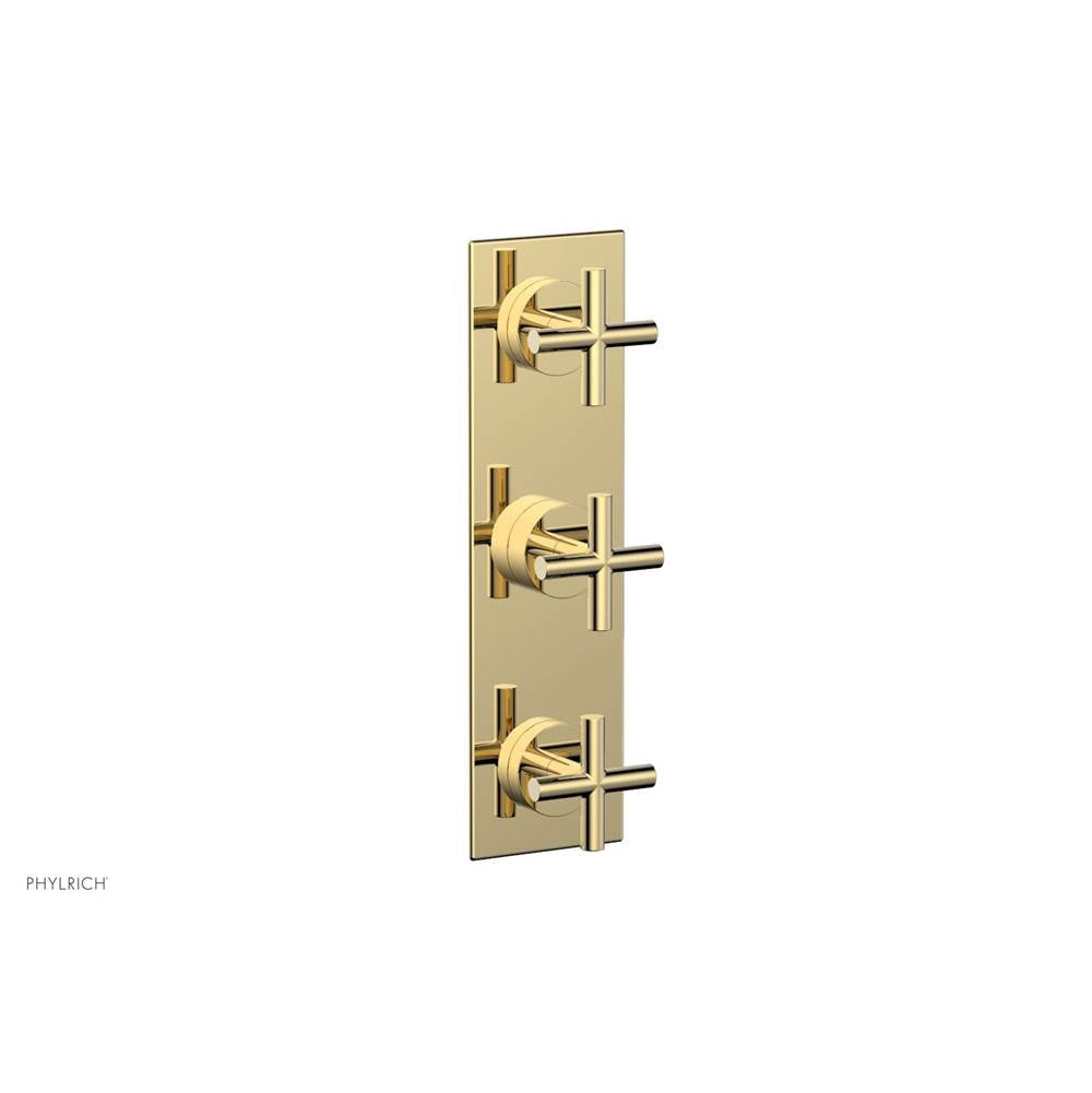 Phylrich - 3 Cross Handle Trim Kit (Ts & Bp) - Polished Brass Uncoated